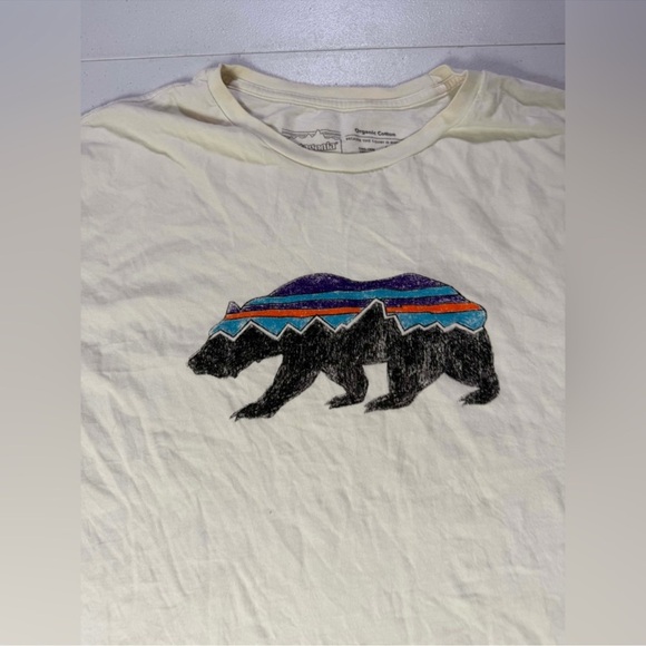 Patagonia Shirt Mens Sz XL White Fits Roy Bear Graphic Tee Hiking Camping Gear - Picture 4 of 10